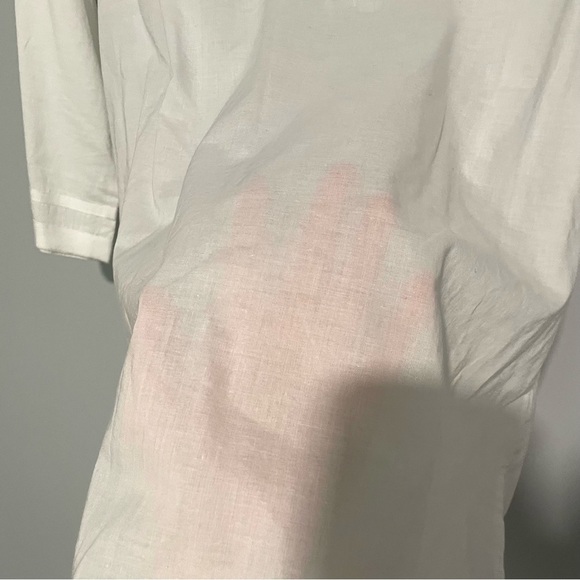 NWT J Crew Factory White Pom Pom Blouse Top size M - Picture 11 of 11